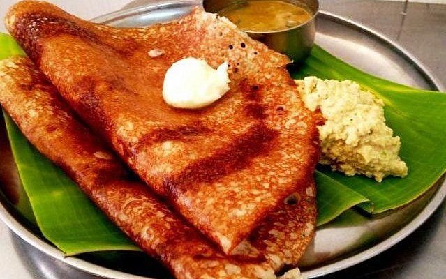 Crispy Benne Dosa with butter served at Preeti Canteen Birur