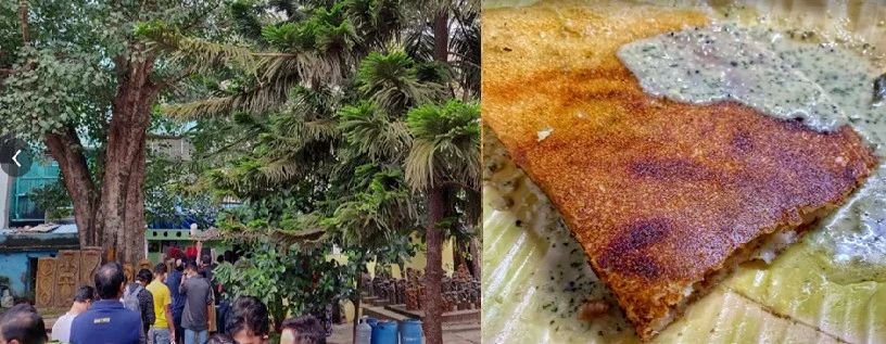 Morning crowd waiting outside Siddappa Hotel in Sampangi Rama Nagara Bengaluru