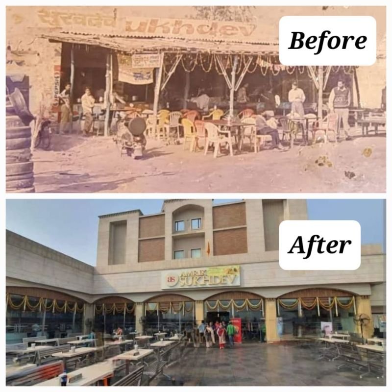Amrik Sukhdev Dhaba Murthal before and after transformation old vs modern restaurant