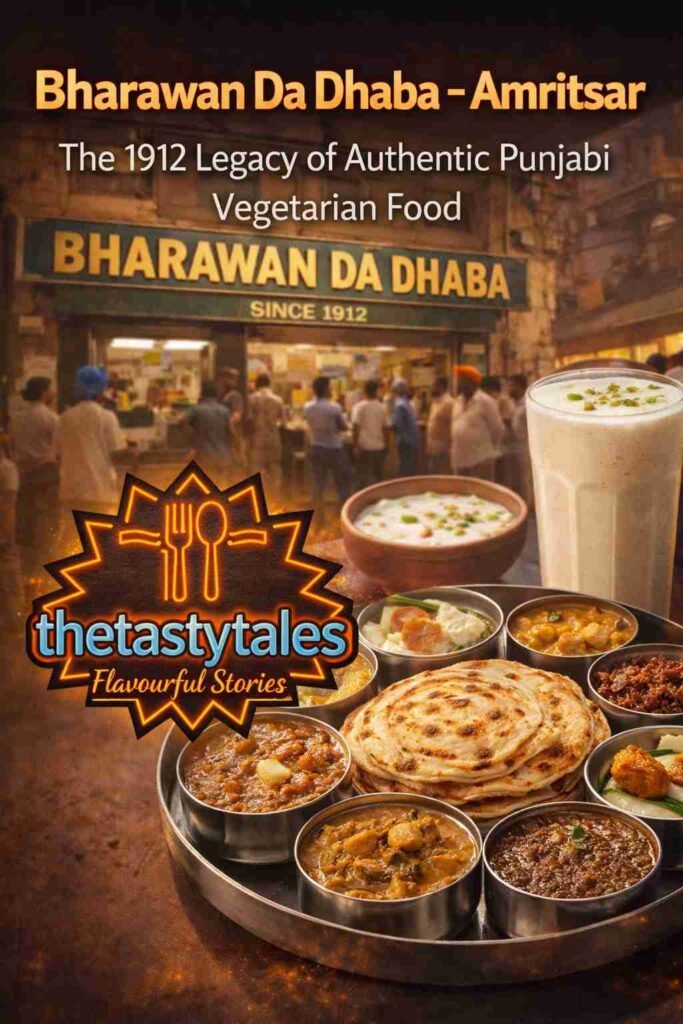 Bharawan Da Dhaba Amritsar Punjabi thali vegetarian food featured image The Tasty Tales