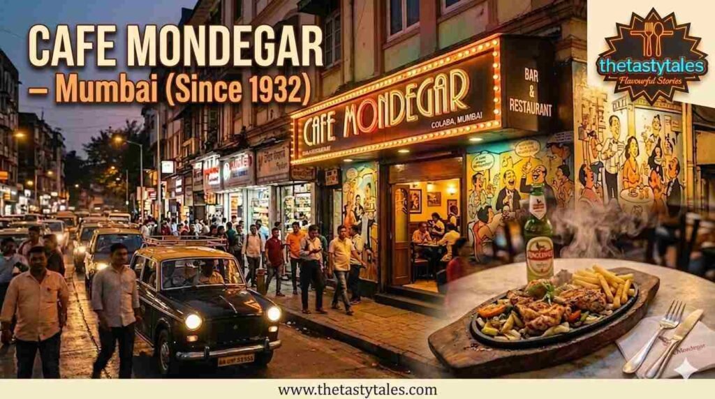Cafe Mondegar Mumbai featured image with food and branding thetastytales
