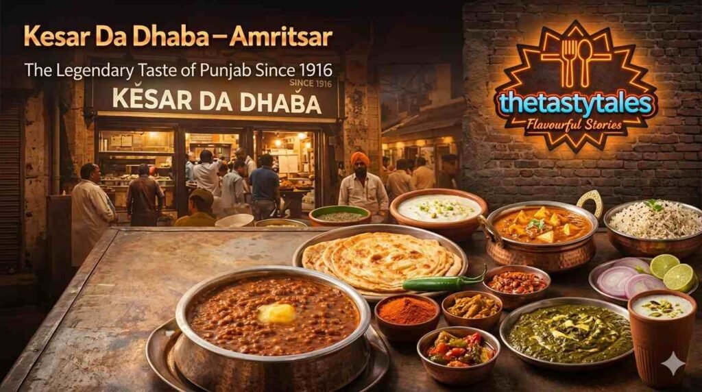 Kesar Da Dhaba Amritsar dal makhani lachha paratha Punjabi food featured image The Tasty Tales