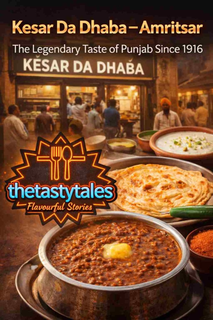 Kesar Da Dhaba Amritsar dal makhani lachha paratha featured image The Tasty Tales