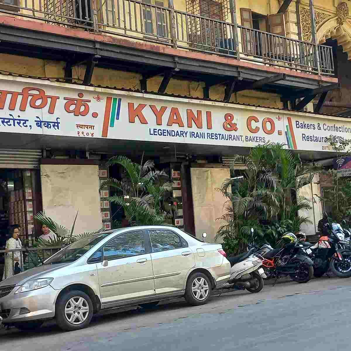 Kyani & Co Mumbai exterior view near Marine Lines heritage Irani cafe established 1904