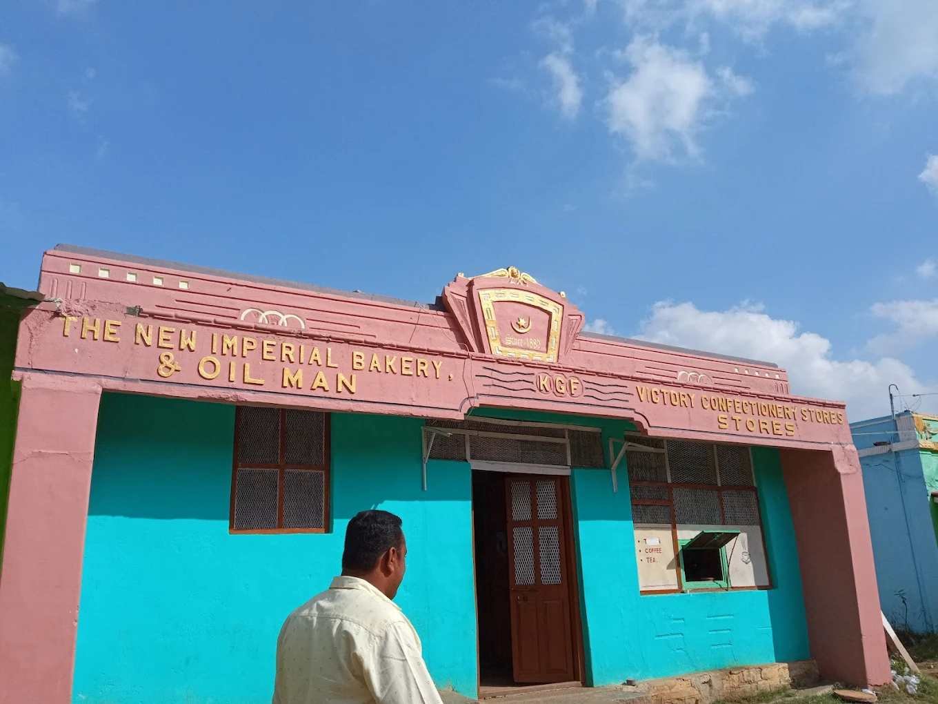 new imperial bakery kgf exterior colonial building kolar gold fields heritage bakery india