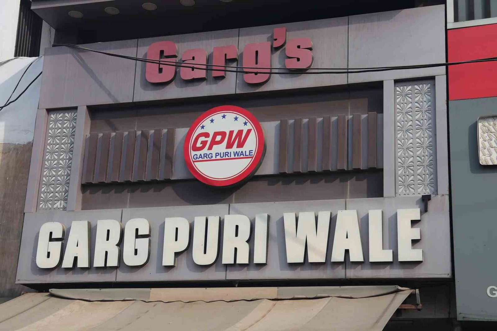 Garg Puri Wale Ambala storefront signboard GPW famous breakfast place