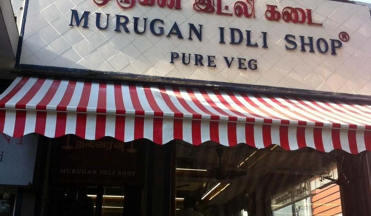 Murugan Idli Shop Chennai exterior view with signage and entrance